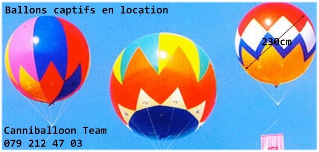 Gros ballons captifs - couleurs ou uni