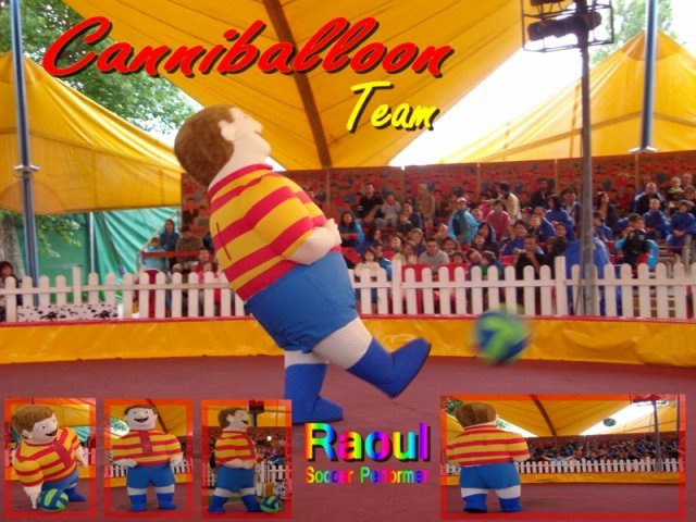 Mascotte Footballeur, animation déambulatoire