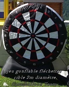 jeu de fléchettes - diamètre cible 2 mètres