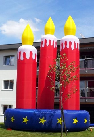 3 bougies géantes, en donut